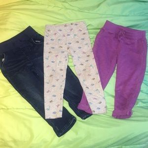 3 pants 2T legging sweat pants jeans